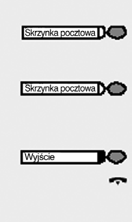 Skrzynka pocztowa mo e tak e oferowaç zapisywanie wiadomoêci g osowych/faksowych na serwerze pocztowym, je eli taka us uga jest dost pna w systemie.