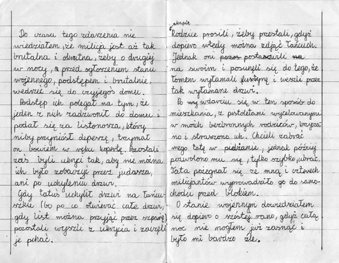 KARTY 35) Wypracowanie szkolne