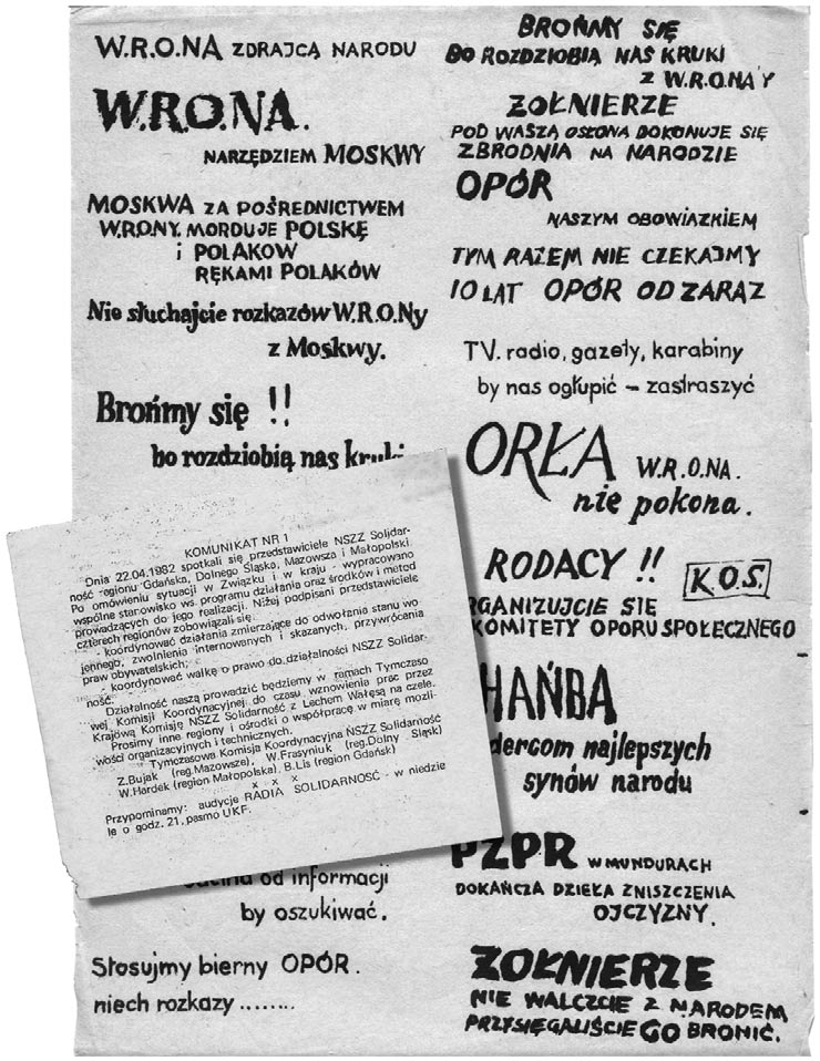 KARTY 68) Komunikat nr 1 TKK NSZZ SolidarnoÊç z kwietnia 1982 r.