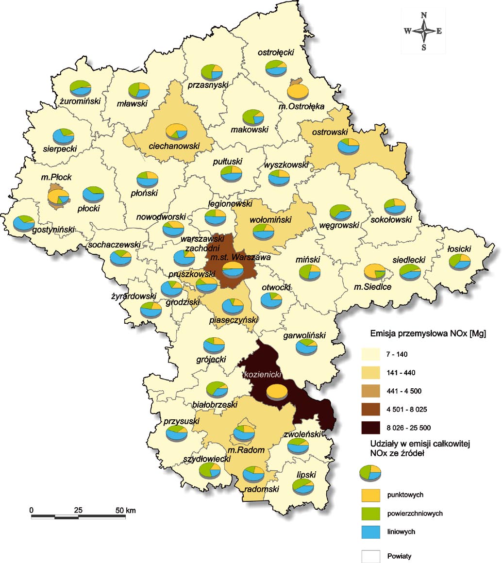 Wojewódzki Inspektorat Ochrony Środowiska - Raport 2006 Mapa