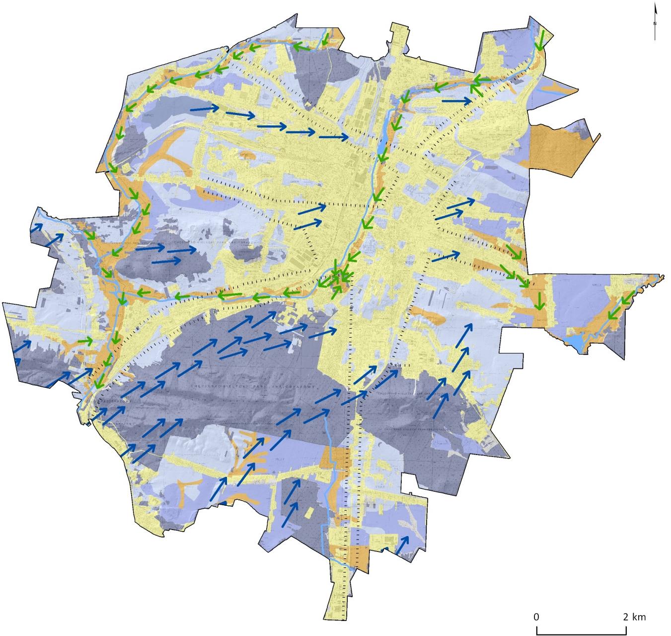 Rozdział: TOPOKLIMAT TOPOKLIMAT Warunki klimatyczne Kielc były przedmiotem kilku opracowań (Kupczyk, Pielacińska, 1992; Suligowski 2007, 2008;