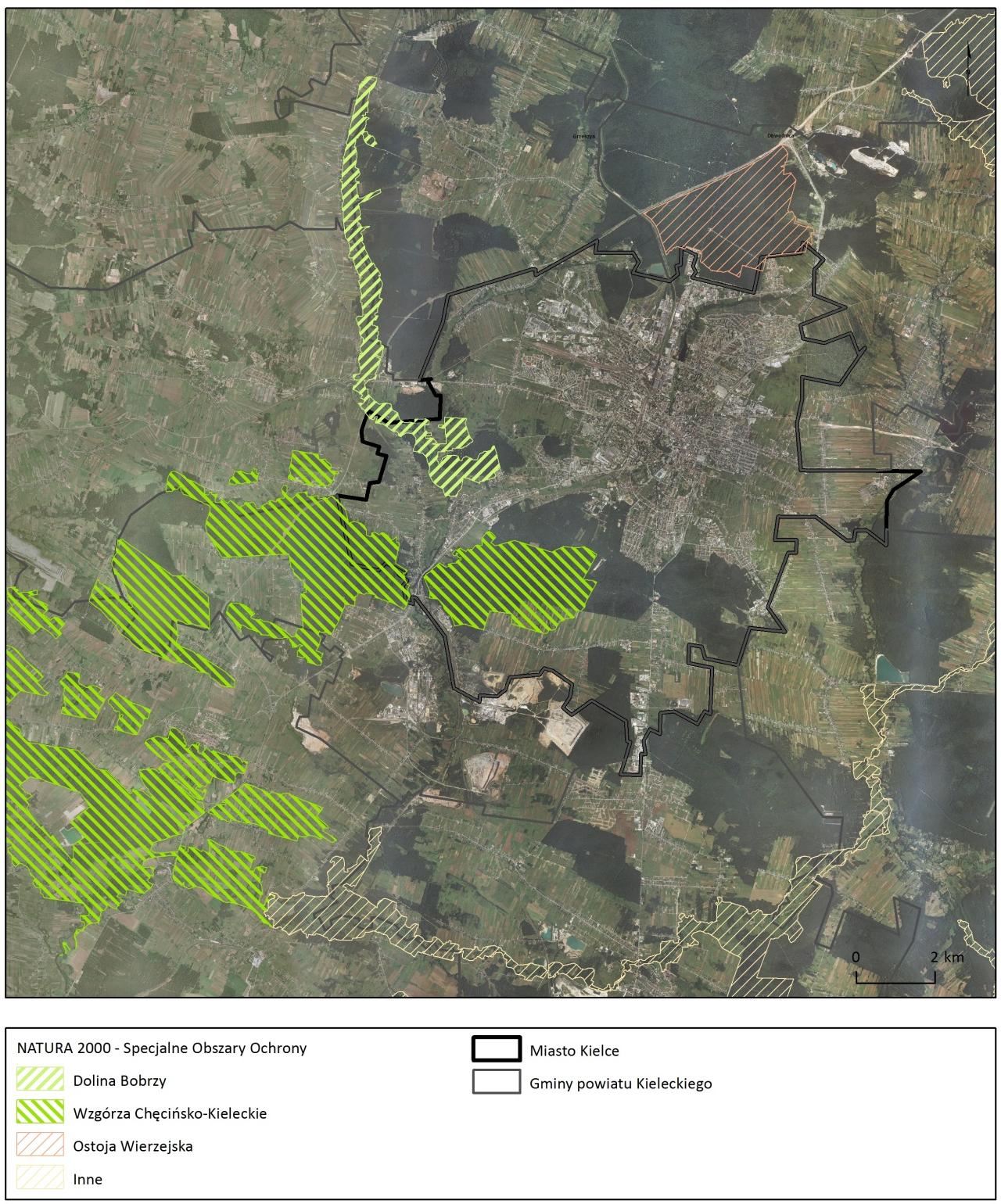 Rozdział: OCHRONA PRZYRODY Mapa 10.4. Obszary NATURA 2000 Chęcińsko-Kielecki Obszar Chronionego Krajobrazu (Ch-KOChK) Istnieje od 2005 roku.