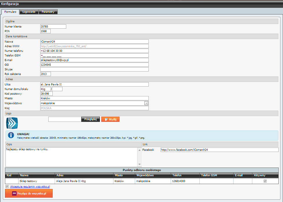 Rys. 2. Panel Administracyjny > wszystko.