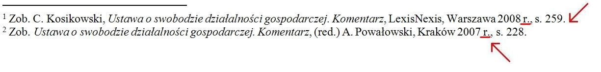 Po miejscu wydania nie stosujemy skrótu r. 12. Tytuły literatury tury piszemy kursywą 13. Ponumerować strony pracy.