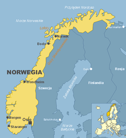 Większość ludności Norwegii skupia się w części południowej kraju, a największa gęstość zaludnienia występuje wokół stolicy Oslo (533,050 mieszkańców w 2005), ogółem ludność Norwegii w 2005 roku, to