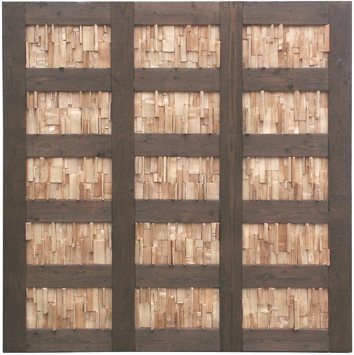 Drewniana tablica, 2003, zwęglone drewno