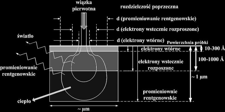 Grzegorz SŁOWIK wzoru(5) dla napięć przyspieszających: 100, 200 i 300 kv, wynoszą odpowiednio: 3,7; 2,5 i 1,97 pm[13].