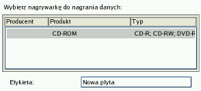 Należy wybrać opcję Nagraj dane na CD/DVD. 8.