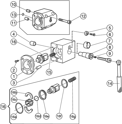 Uchwyty mocujące do obsługi ręcznej hwyt cylindryczny Typ 2035 / 2045 / 2055 / 2065 zęści zamienne - oromant apto - Toczenie SYSTEMY MOOWANA NARZĘDZ Sprężyna, pozycja 14g, powinna być stosowana tylko