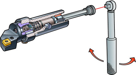 Do mocowania używa się klucza ampulowego (wystarczy pół obrotu klucza). ięgno napędzane śrubą Ruch cięgna powodowany jest przez obracanie śruby od tyłu uchwytu.