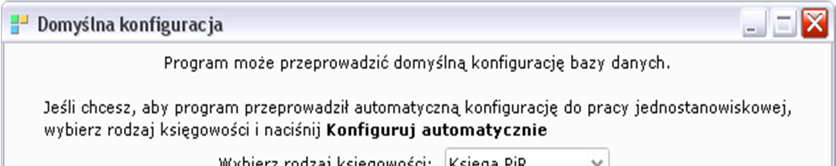 dotychczasowe dane należy zarejestrować program korzystając z funkcji menu: [Konfiguracja]->[Rejestracja