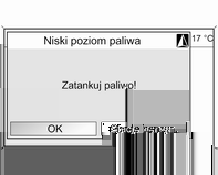 78 Nawigacja Aby rozpocząć poszukiwanie stacji benzynowej w pobliżu aktualnego położenia pojazdu: wybrać opcję Stacje benzyn.