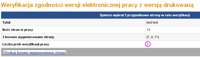 w Karcie wczytania pracy dyplomowej : W systemie: Na karcie wczytania pracy dyplomowej: 3.