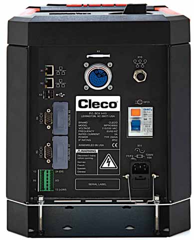mpro400gc Globalny system sterowania wkrętarkami firmy Cleco Uniwersalne możliwości podłączenia dla Różnorodność możliwości podłączania rozpoczyna się od szerokozakresowego wejścia napięcia, 8