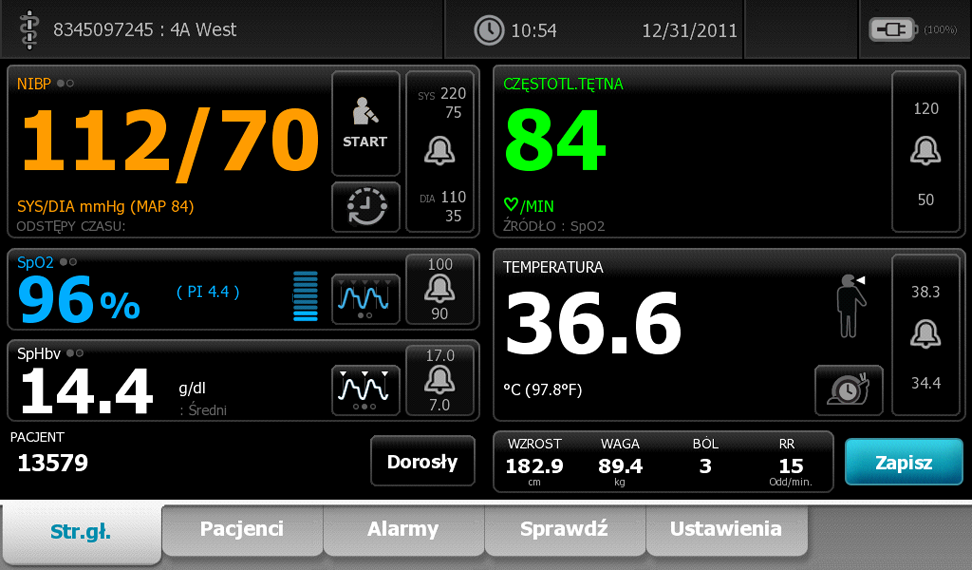 49 Profile Profil Monitor Profile to różne odmiany karty Str.gł. Każdy profil zapewnia dostęp do różnego zestawu funkcji. Należy wybrać profil, który najlepiej odpowiada potrzebom użytkownika.
