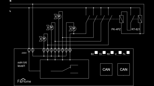 Schemat 6. Zabezpieczanie układu C.O. dodatkowym regulatorem temperatury.