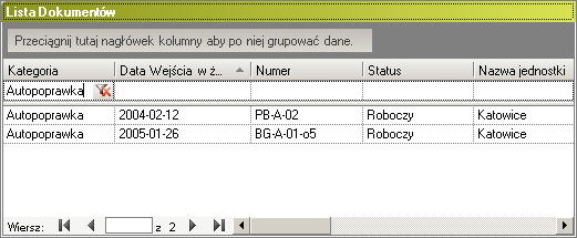 Zwiń / Rozwiń wszystkie grupy Rysunek 22. Filtrowanie w kolumnie Kategoria dla słowa kluczowego Autopoprawka Ta opcja menu kontekstowego zwija lub rozwija grupowania utworzonych na liście.