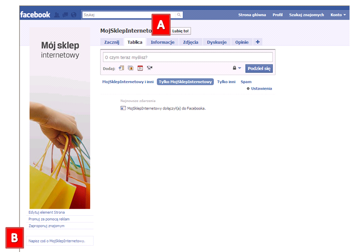 Kolejnym krokiem jest wprowadzenie informacji o Twoim e-sklepie w wersji