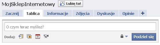 Na facebookowej tablicy, czyli przestrzeni, w której publikowane są informacje w tym serwisie, poza komunikatem tekstowym, możesz publikować linki, zdjęcia, materiały wideo oraz informacje o