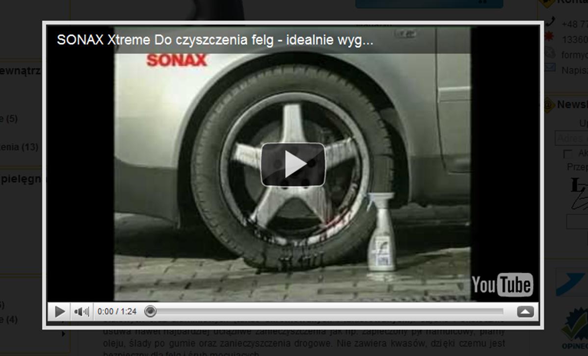 Prezentacja produktu w formie video w sklepie www.4mycar.