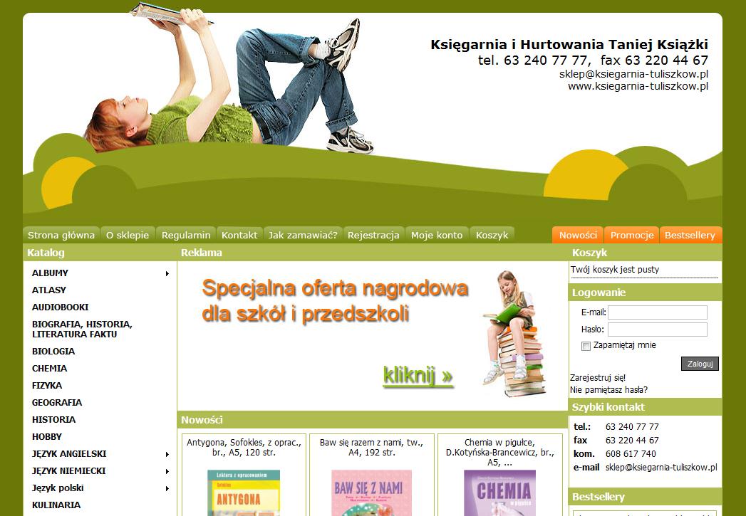 W Comarch isklep24 klient na starcie otrzymuje standardową grafikę.