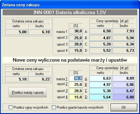 8. Definiowanie dokładności cen sprzedaży - sposób zaokrąglania do pełnych złotych, 10-