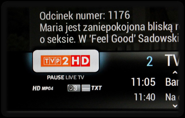 liczba 3 - Angielski, Polski, AC3) - widoczne w mini EPG oznacza możliwość włączenia napisów nadawanego programu (np.