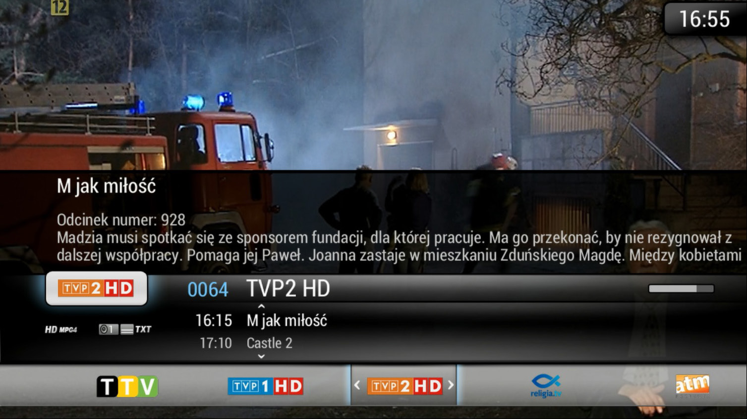 MINI PRZEWODNIK Mini przewodnik możesz wyświetlić w każdym momencie podczas oglądania programu telewizyjnego wciskając przycisk INFO.