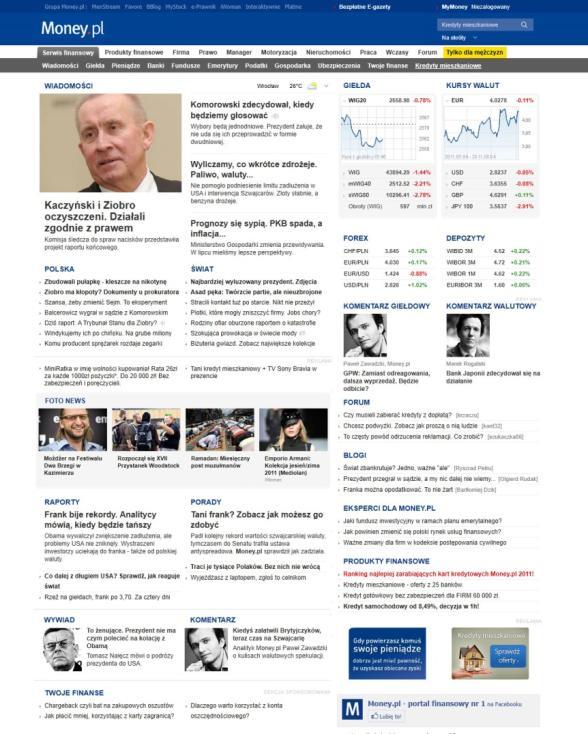 serwisów biznesowych tj. Money.pl, e-prawnik.pl, Interaktywnie.com, Favore.pl. To także serwisy lifestylowe klasy premium: iwoman.