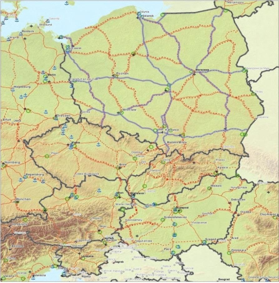 2.4. Prognozy w zakresie rozwoju sieci dróg Rozwój dróg krajowych nie może być rozpatrywany autonomicznie, tj. w oderwaniu od innych rodzajów transportu i zobowiązań międzynarodowych.