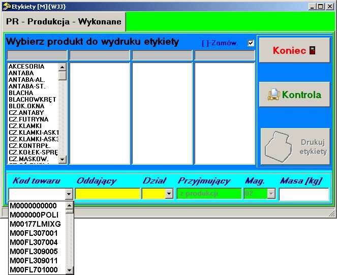 Produkcja W trybie tym pracownicy przygotowują dokumenty zamówień materiałów i zestawień wyprodukowanych detali.