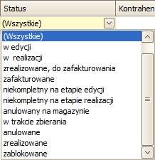 6. Sklep Sklepem zarządzamy wybierając na pasku menu Sklep. Mamy tam do wyboru takie opcje jak: Nowe zamówienie (skrót Ctrl+Z), Lista zamówień. 6.