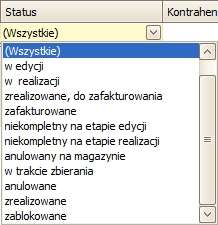 6. Sklep Sklepem zarządzamy wybierając na pasku menu Sklep. Mamy tam do wyboru takie opcje jak: Nowe zamówienie (skrót Ctrl+Z), Lista zamówień. 6.