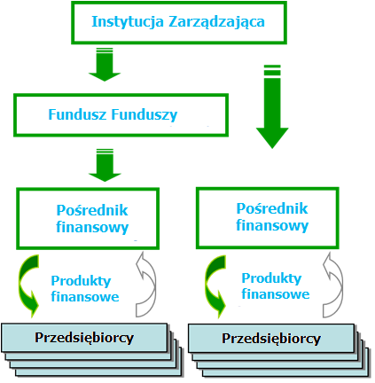 Rysunek 1 Schemat wdrażania instrumentów finansowych W celu osiągnięcia efektu synergii instrumenty finansowe będą łączone w sposób przewidziany w art. 56 Rozporządzania.