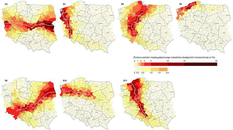 Część obszaru Polski Zachodniej (głównie województwo dolnośląskie i zachodnia część województwa zachodniopomorskiego) określane są w skali europejskiej jako dobrze skomunikowane, jednak w układzie