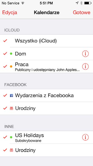 Zaproszenia icloud, Microsoft Exchange i niektóre serwery CalDAV pozwalają wysyłać i odbierać zaproszenia na spotkania.