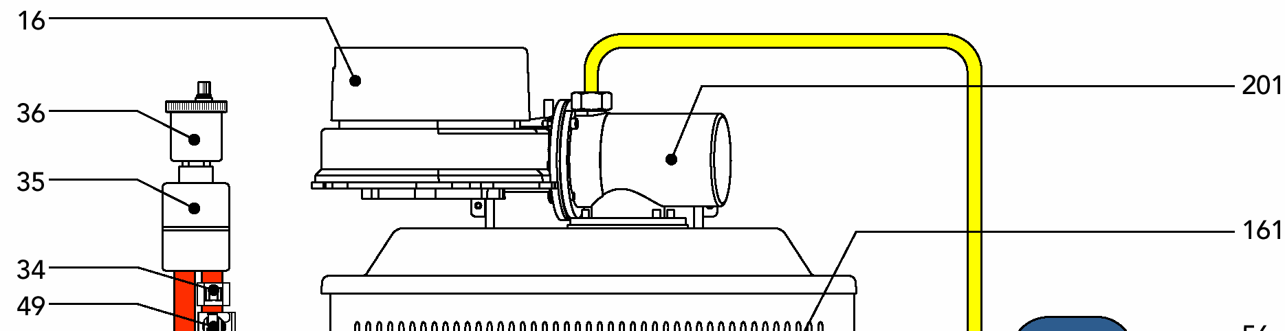 4.3 Schemat hydrauliczny Rys. 20 Legenda: 7 Wlot gazu 8 Zasilanie zasobnika c.w.u. (opcja) 9 Powrót z zasobnika c.