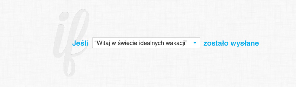 Najpierw określ do kogo ta wiadomość będzie adresowana. W tym celu wybierz z rozwijanej listy dokładną nazwę, którą przypisałeś podczas procesu tworzenia.