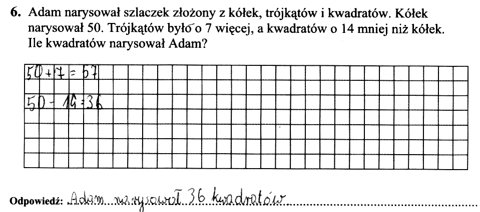 Jednakże wyniki uzyskane w zadaniu B powinny osłabić nasze zadowolenie. Tym razem poprawnie rozwiązało zadanie jedynie 48,9% badanych uczniów.