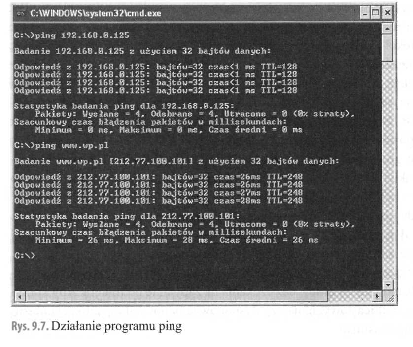 Ping jest to program używany w sieciach komputerowych działających w oparciu o protokół TCP/IP, służący do diagnozowania połączeń sieciowych.