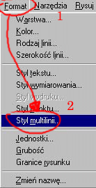 Wynika z tego, że komputer czeka na wstawienie kolejnego punktu w celu przeprowadzenia przez niego prostej.
