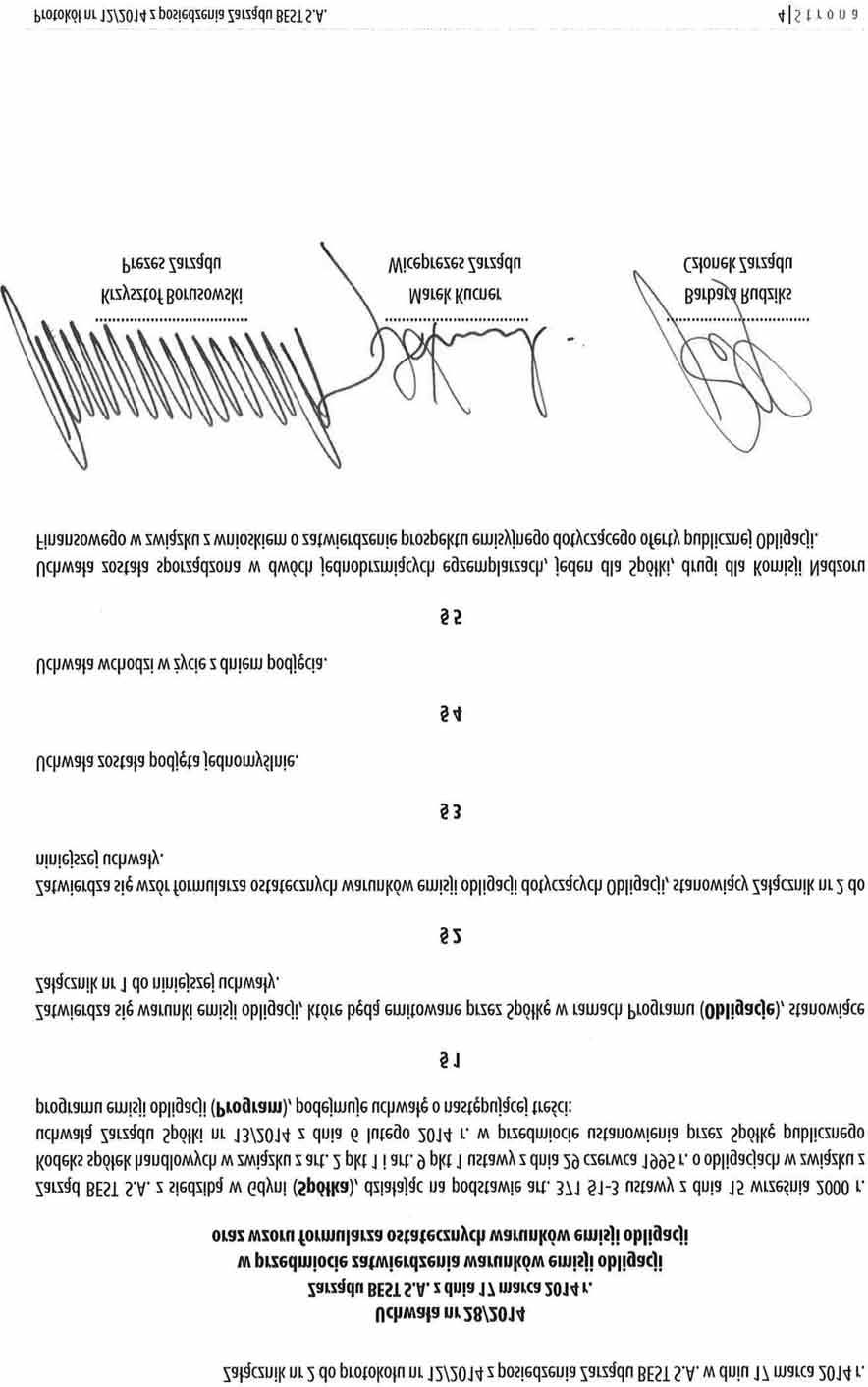 Za³¹cznik 2 UCHWA A ZARZ DU EMITENTA