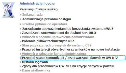 przesyłki, która została zaimportowana do systemu POW NFZ i są możliwe do odczytania: w