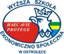 WYŻSZA SZKOŁA EKONOMICZNO SPOŁECZNA 07 401 Ostrołęka, ul. Kołobrzeska 15 tel./fax 0 29 769 10 34 e mail: wses@wses.edu.