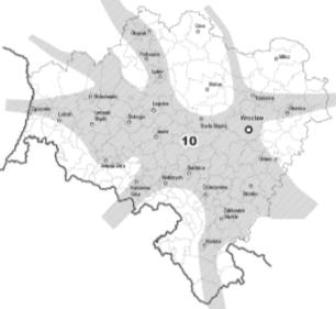 10. Autostrada Nowej Gospodarki obszar o docelowo najwyższej w regionie dostępności transportowej.