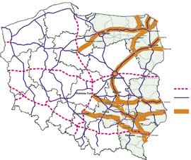 11 Ciągi drogowe wyznaczone w PO, na tle krajowego układu drogowego Autostrady Drogi ekspresowe Ciągi drogowe, wzdłuż których będą realizowane inwestycje drogowepo RPW 2007-2013 Budowa, rozbudowa i