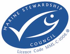 Oznacza to ochronę terenów podmokłych, lasów pierwotnych oraz Logo Forest Stewarding Council. Źródło: WWF Belgium 29. Eko-znak zrównoważonego rybołówstwa. Źródło: M&J Seafoods 27.