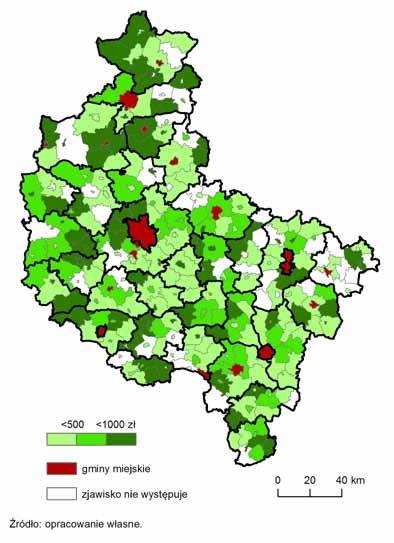 regionu i wewnątrzwojewódzkie zróżnicowania.