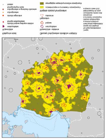 bione studium teoretyczne osadnictwa podmiejskiego w obrębie nurtu funkcjonalnego zostało wykonane przez Maika [1985].