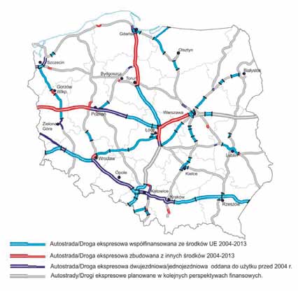 Unii Europejskiej. W okresie tego 25-lecia powstały tylko nieliczne nowe trasy.